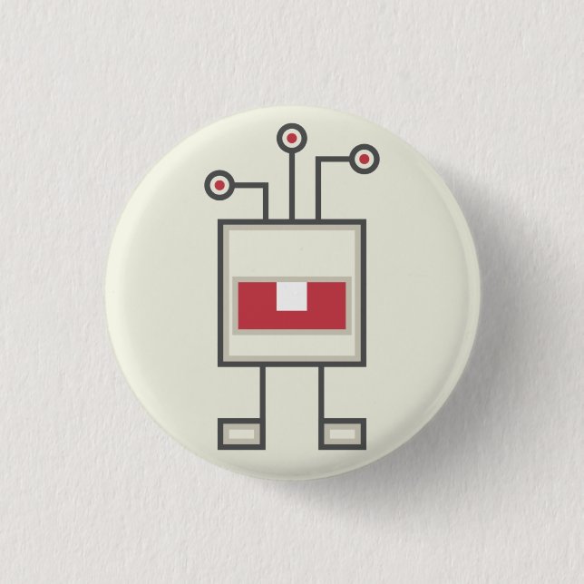 Monster-Knopf: Roboter Button (Vorderseite)
