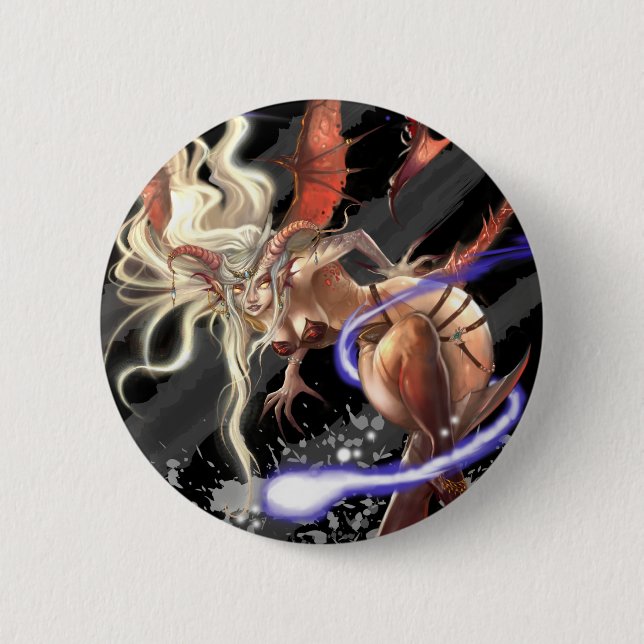Monster-Knopf - Succubus-Verführung Button (Vorderseite)