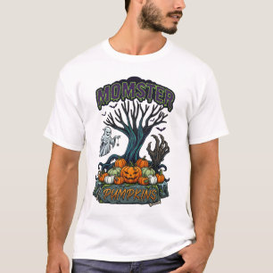 Monster-Kürbisse Gruseliger Baum Geist Monster-Han T-Shirt