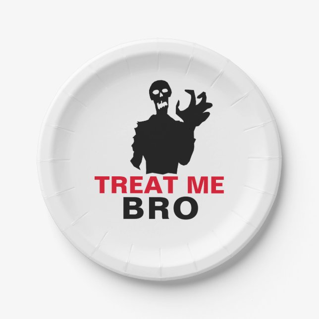 Monster Leckerei Me Bro lustiges Halloween anpassb Pappteller (Vorderseite)