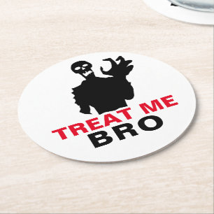 Monster Leckerei Me Bro lustiges Halloween anpassb Runder Pappuntersetzer