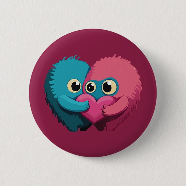 Monster-Liebe Button (Vorderseite)