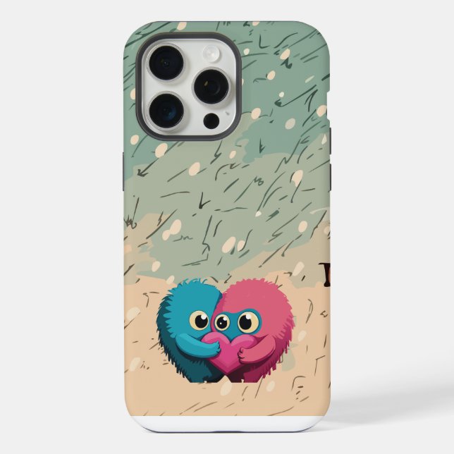 Monster-Liebe iPhone 15 Pro Max Hülle (Rückseite)