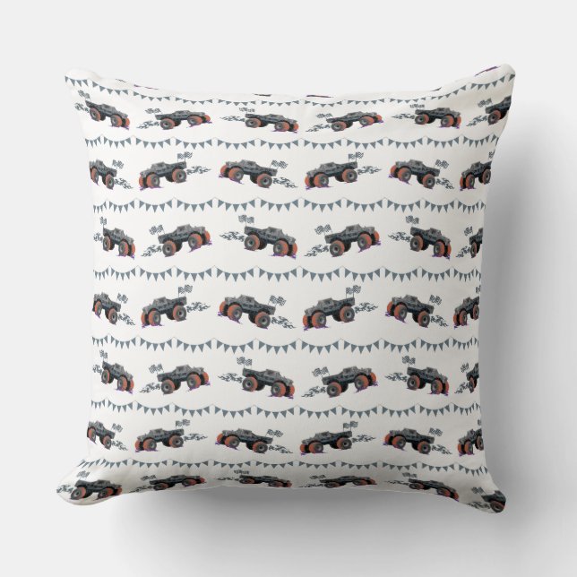 MONSTER-LKW-4-HALBPILLOW KISSEN (Vorderseite)