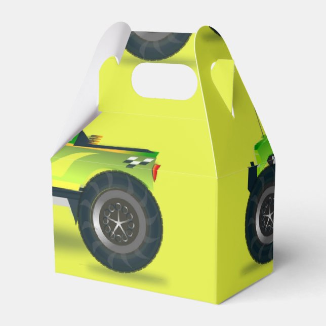 Monster-LKW auf Kalkgrün Geschenkschachtel (Vorderseite)