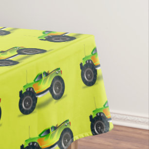 Monster-LKW auf Kalkgrün Tischdecke