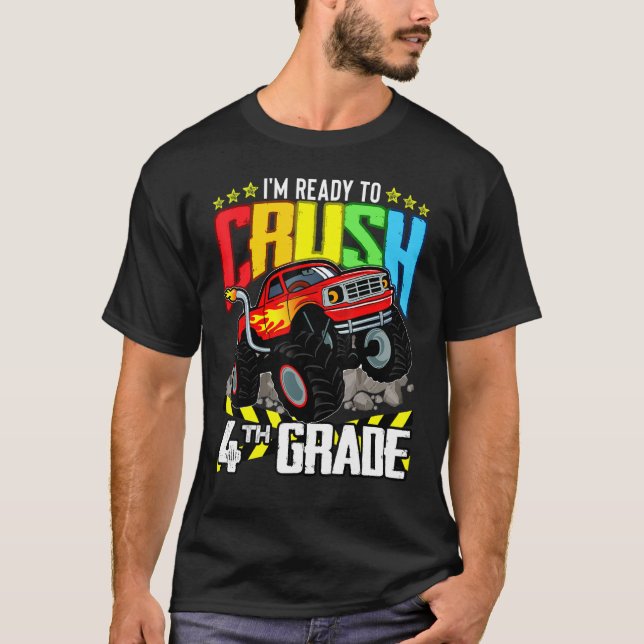 Monster-Lkw bereit, vierte Klasse wieder zu zersch T-Shirt (Vorderseite)
