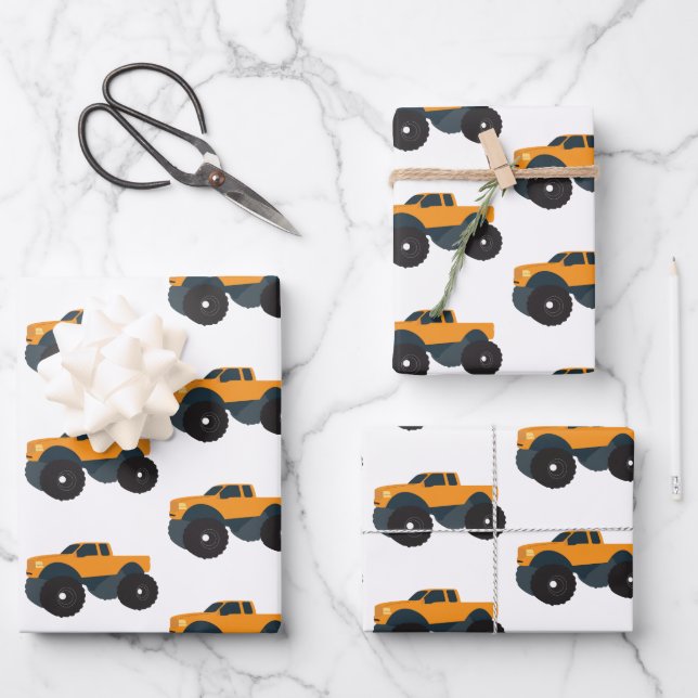 Monster-Lkw Geschenkpapier Set (Vorderseite)