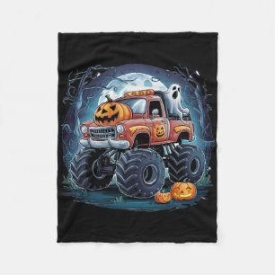 Monster-LKW Ghost Pumpkin Spooky Jahreszeit Hallow Fleecedecke