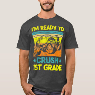 Monster LKW Ich bin bereit, die erste Stufe zurück T-Shirt