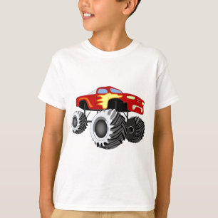 Monster-LKW mit Flammen T-Shirt