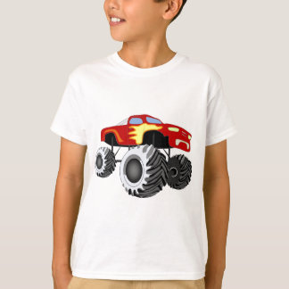 Monster-LKW mit Flammen T-Shirt