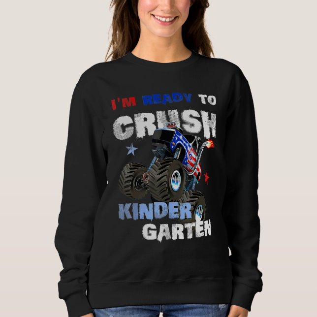 Monster LKW Racing Im Fernen Kindergarte Sweatshirt (Vorderseite)