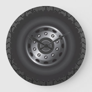 MONSTER LKW-Reifen #1 Große Wanduhr