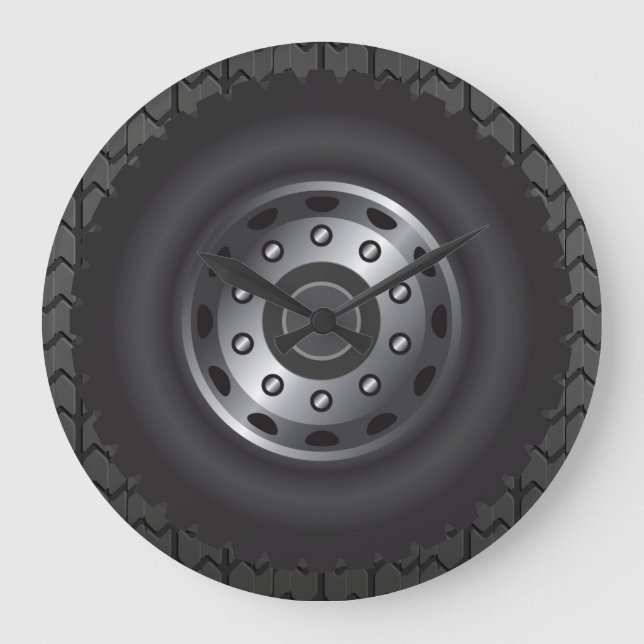 MONSTER LKW-Reifen #1 Große Wanduhr (Vorderseite)
