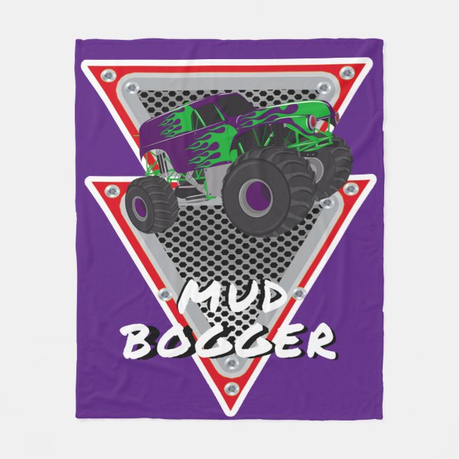 Monster-LKW-Schlammfänger Fleecedecke (Vorderseite)