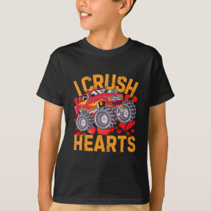 Monster LKW-Valentine für Kinder I Crush Hearines T-Shirt