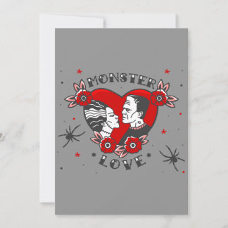 monster love rockabilly frankenstein valentine einladung