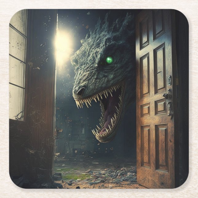 Monster lurk rechteckiger pappuntersetzer (Vorderseite)