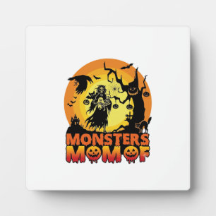 Monster-Mama Halloween-Monster-Geist Skelett Spoo Fotoplatte