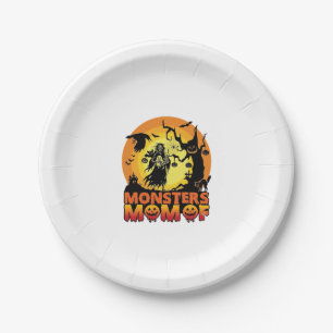 Monster-Mama Halloween-Monster-Geist Skelett Spoo Pappteller
