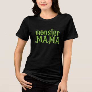 Monster Mama in Grün - Halloween Tri-Blend Shirt