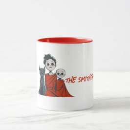 Monster-Mama, Kind und Hund Tasse