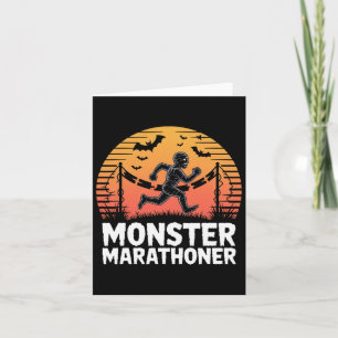 Monster Marathoner Halloween Mummy Runner Karte