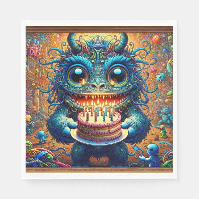 MONSTER MASH BIRTHDAY SERVIETTE (Vorderseite)