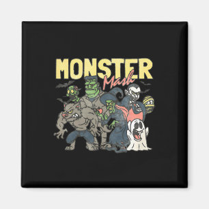 Monster Mash glücklich Halloween Spooky Season Tri Magnet