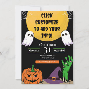 Monster Mash Halloween-Party Einladung