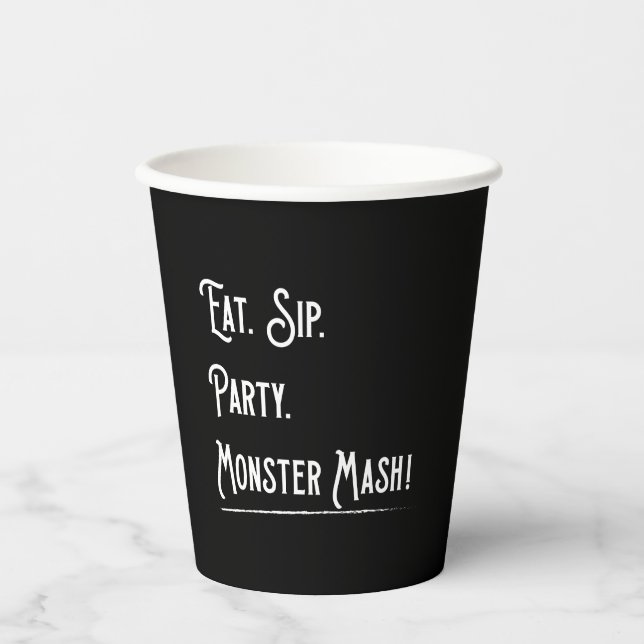 Monster Mash Halloween-Party Pappbecher (Vorderseite)