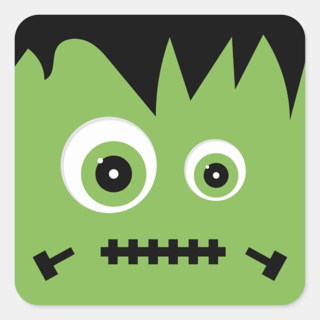 Monster Mash | Monster Halloween Quadratischer Aufkleber (Vorderseite)