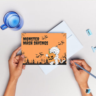 Monster Mash Sparen - Frohes Halloween Postkarte