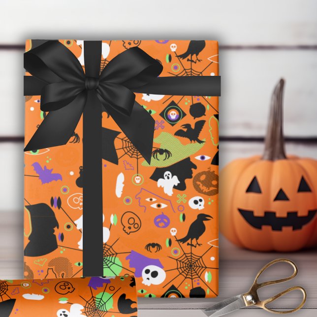 Monster Mash-Up Festival Halloween Geschenkpapier (Monster Mash-Up Festive Halloween Wrapping Paper)