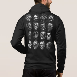 Monster Masques Art sweat - shirt à capuche - Noir