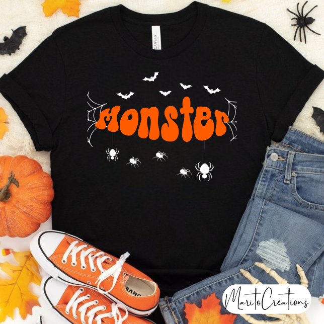 Monster Modern Girl's Scary T-shirt in black (Von Creator hochgeladen)