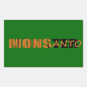 Monster monsanto rechteckiger aufkleber