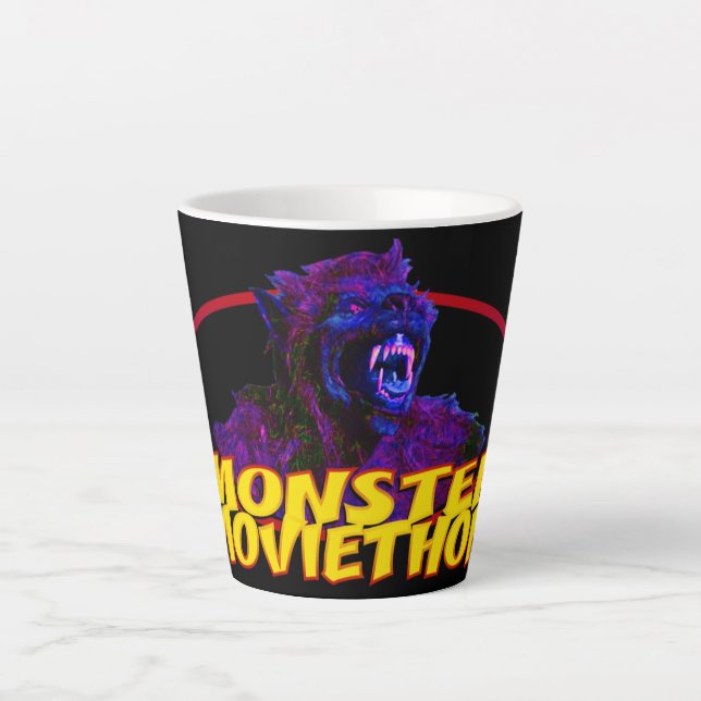 Monster Moviethon Werewolf Frenzy Latte Mug (Devant)