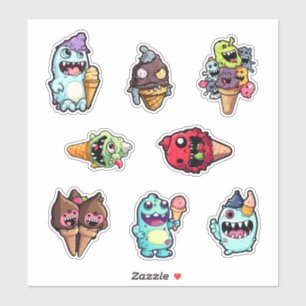 Monster Munchies Ice Cream Stickers pt 3 Aufkleber