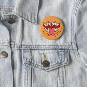 Monster-Mund mit Zähnen Button