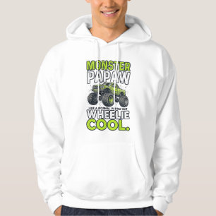 Monster Opa Wheelie Cool Lustiger Monster Truck En Hoodie