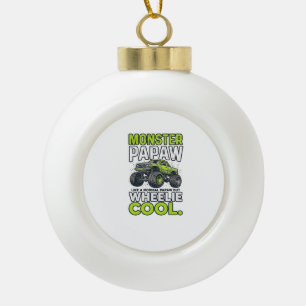 Monster Opa Wheelie Cool Lustiger Monster Truck En Keramik Kugel-Ornament
