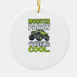 Monster Opa Wheelie Cool Lustiger Monster Truck En Keramik Ornament