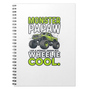 Monster Opa Wheelie Cool Lustiger Monster Truck En Notizblock