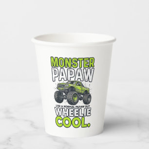 Monster Opa Wheelie Cool Lustiger Monster Truck En Pappbecher