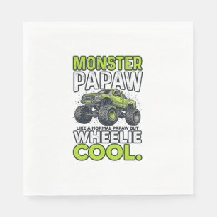 Monster Opa Wheelie Cool Lustiger Monster Truck En Serviette