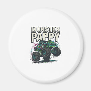 Monster Pappy Monster Truck Vintage Vektor Design_ Magnet