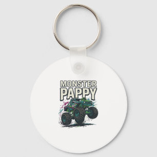 Monster Pappy Monster Truck Vintage Vektor Design_ Schlüsselanhänger