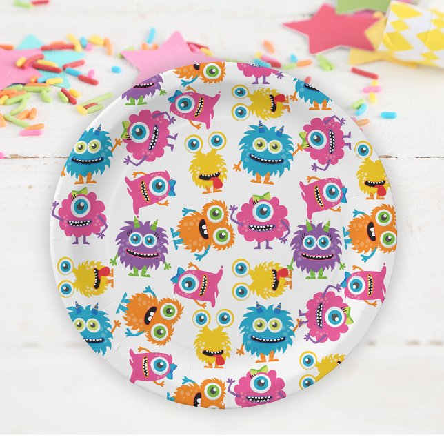 Monster-Party-Papierplatte Pappteller (Monster Party Paper Plate)